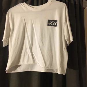 Lit crop T-shirt